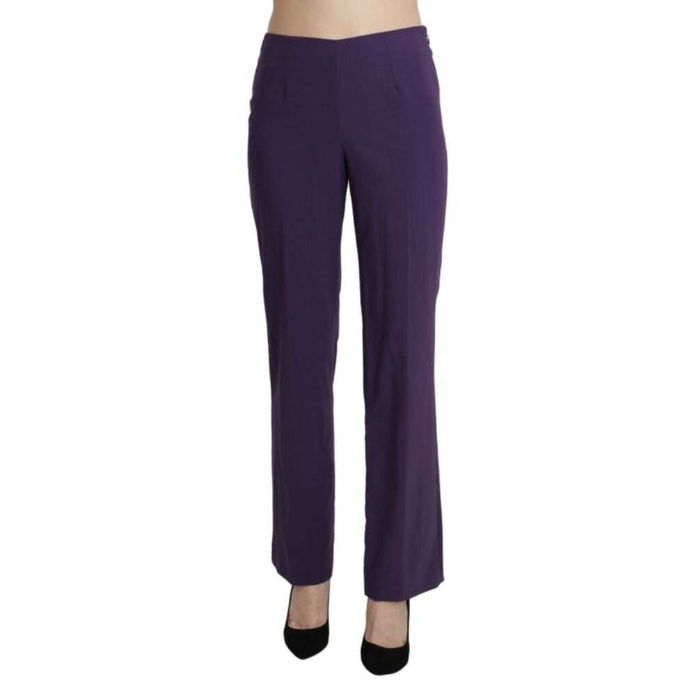 BENCIVENGA Purple High Waist Straight Dress Trouser Women's Pants
